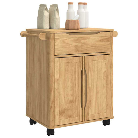 Kitchen Trolley FLORO Wax Brown 72.5 x 45 x 80 cm