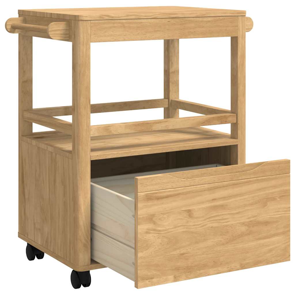 Kitchen Trolley FLORO Wax Brown 72.5 x 45 x 80 cm