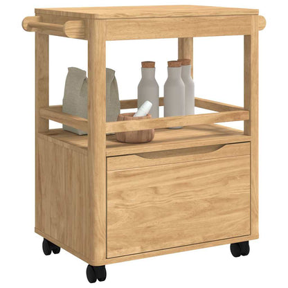Kitchen Trolley FLORO Wax Brown 72.5 x 45 x 80 cm