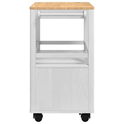 Kitchen Trolley FLORO White 72.5 x 45 x 80 cm Solid Pine Wood