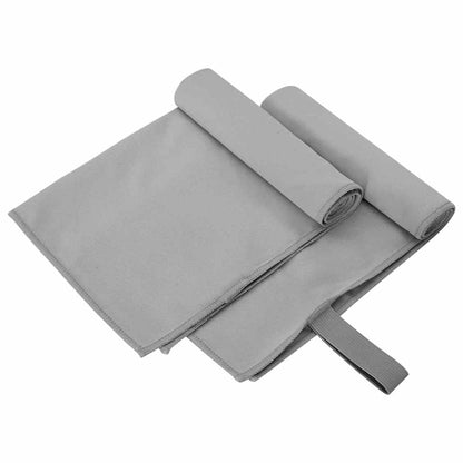 Sports Towels 2 pcs Dark grey 50 x 30 cm