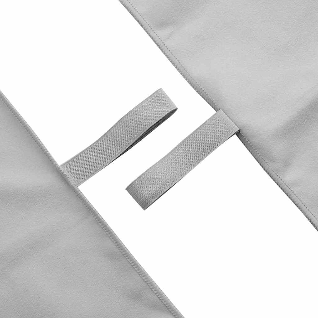 Sports Towels 2 pcs Grey 100 x 50 cm Polyester and polyamide