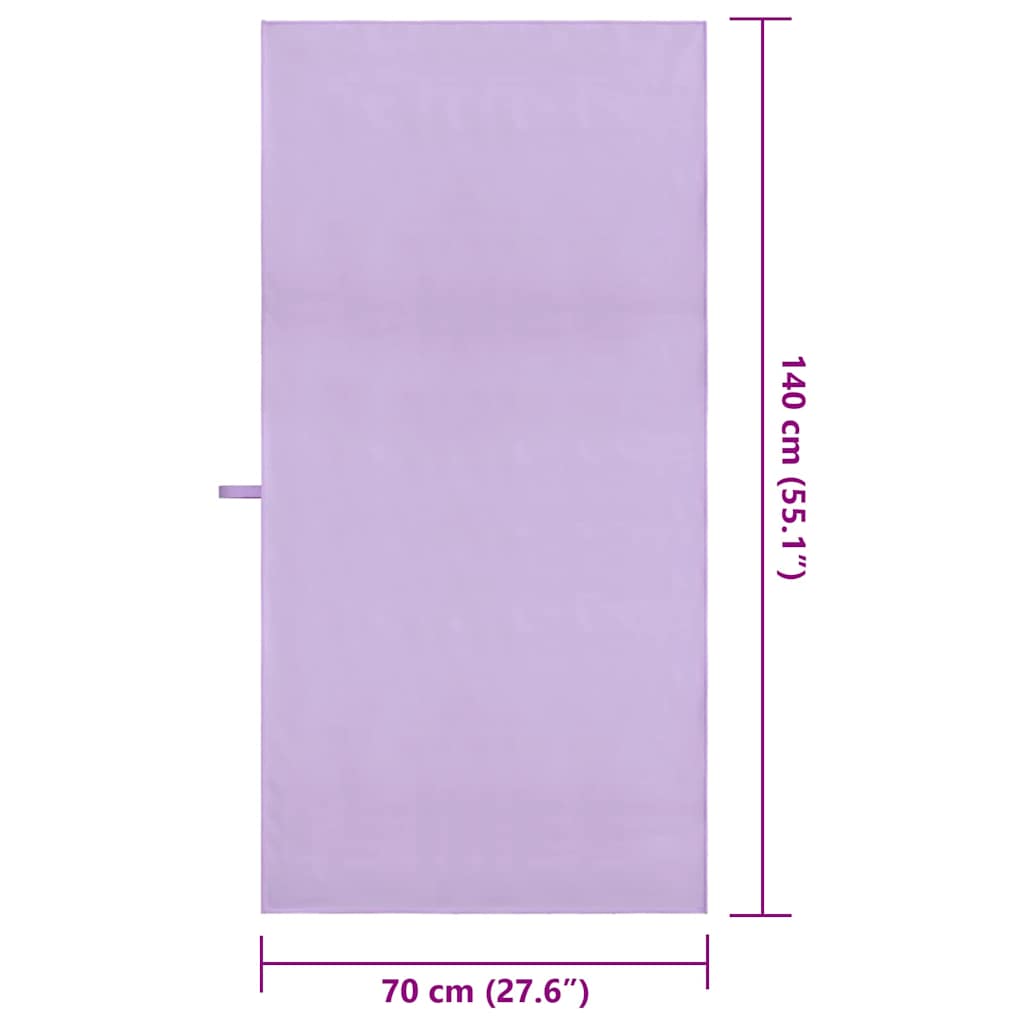 Sports Towels 2 pcs Purple 140 x 70 cm Polyester and polyamide