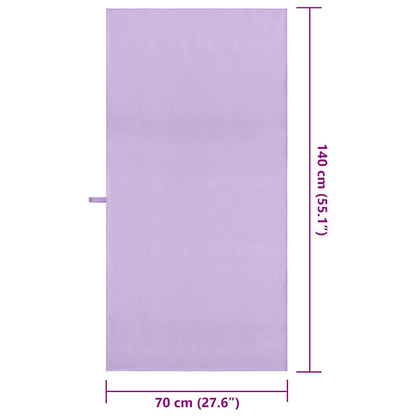Sports Towels 2 pcs Purple 140 x 70 cm Polyester and polyamide