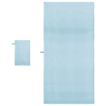 Sports Towel Set 2 pcs Blue Fabric