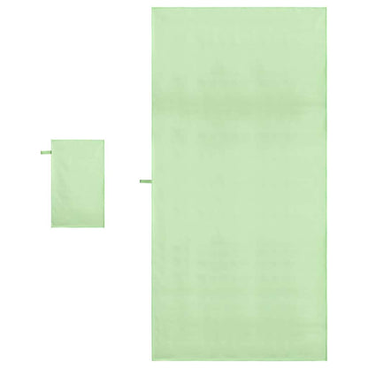 Sports Towel Set 2 pcs Green Fabric