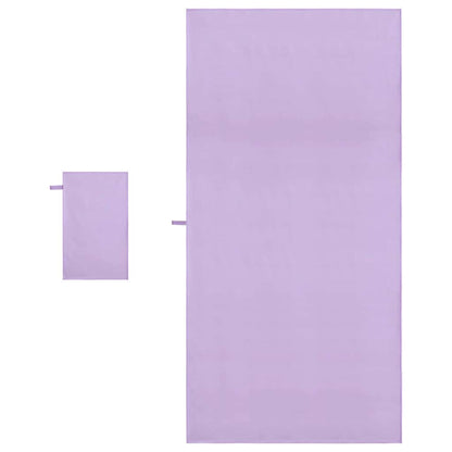 Sports Towel Set 2 pcs Purple Fabric