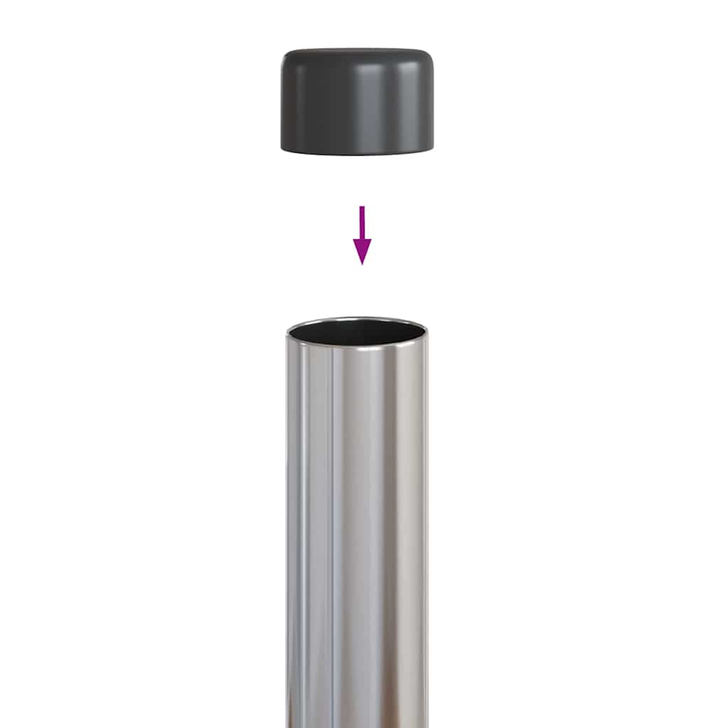 Fence Post 12 pcs Silver 50 cm Powder-coated steel