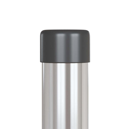 Fence Post 2 pcs Silver 60 cm Powder-coated steel