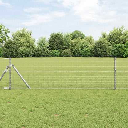 Fence Post 2 pcs Silver 60 cm Powder-coated steel