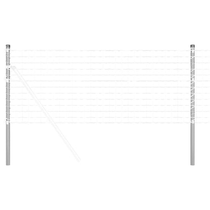 Fence Post 2 pcs Silver 70 cm Powder-coated steel