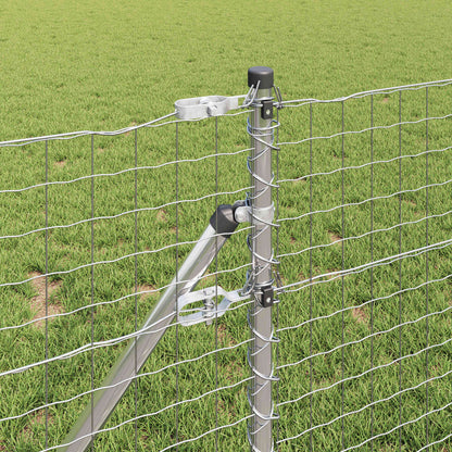 Fence Post 12 pcs Silver 80 cm Powder-coated steel