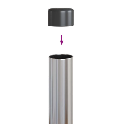 Fence Post 12 pcs Silver 80 cm Powder-coated steel