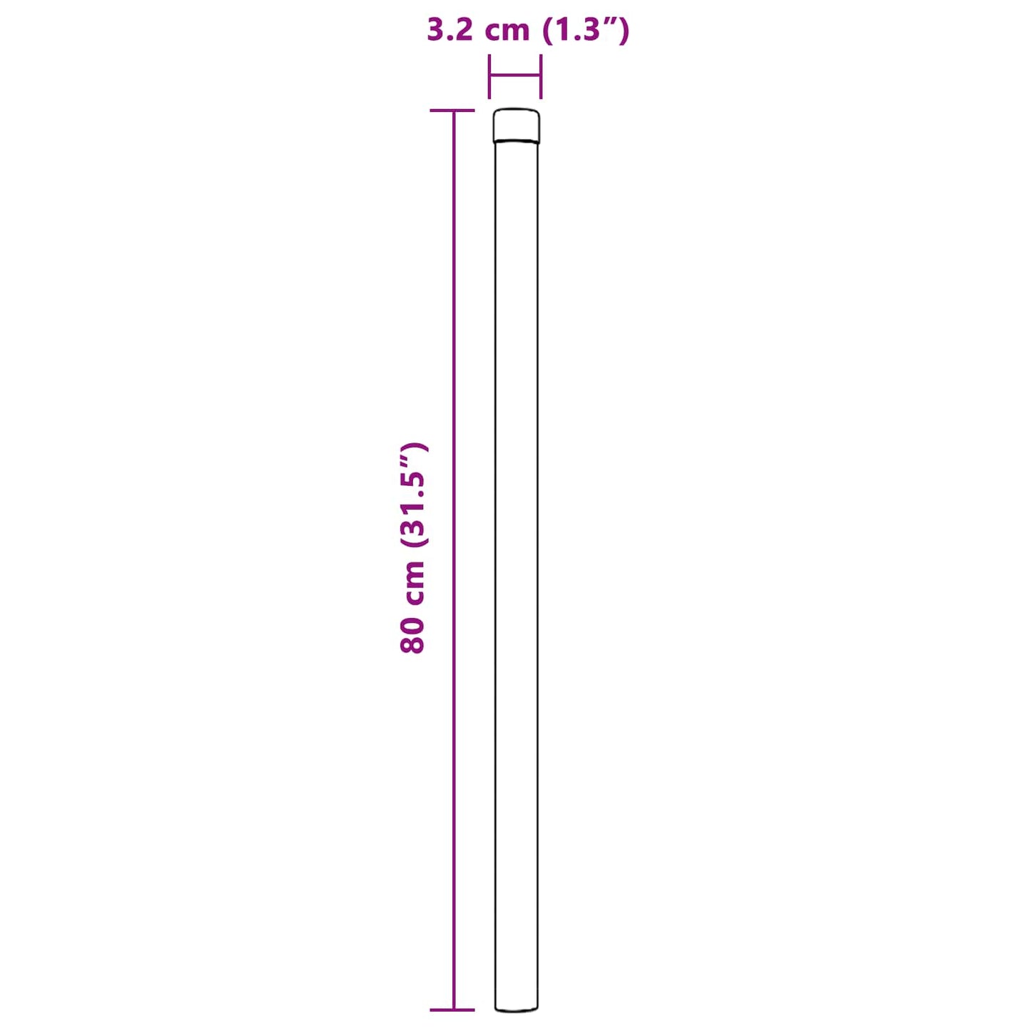 Fence Post 12 pcs Silver 80 cm Powder-coated steel