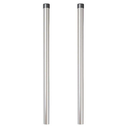 Fence Post 2 pcs Silver 90 cm Powder-coated steel