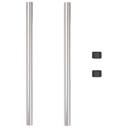 Fence Post 2 pcs Silver 90 cm Powder-coated steel