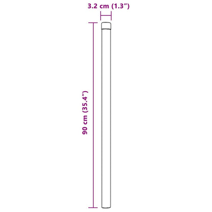 Fence Post 12 pcs Silver 90 cm Powder-coated steel