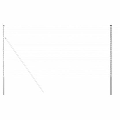 Fence Post 2 pcs Silver Powder-coated steel