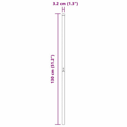 Fence Post 2 pcs Silver Powder-coated steel