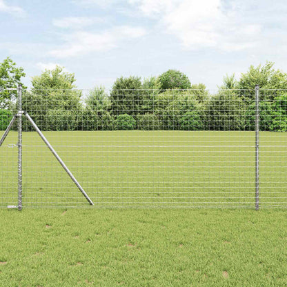 Fence Post 2 pcs Silver Powder-coated steel
