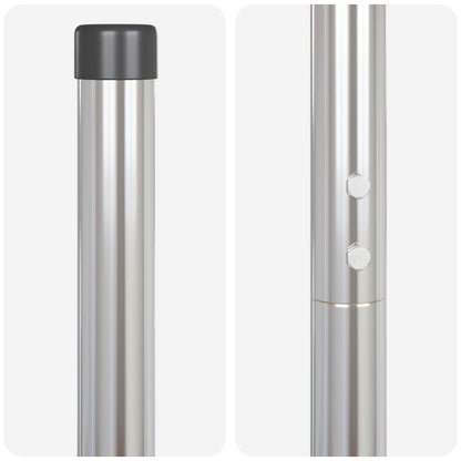Fence Post 12 pcs Silver Powder-coated steel