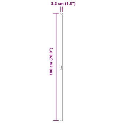 Fence Post 12 pcs Silver Powder-coated steel