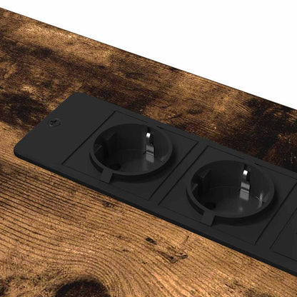 Desk with Shelf Smoked Oak 100 x 50 x 86.5 cm Engineered Wood