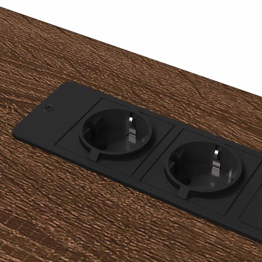 Desk with Shelf Brown Oak 100 x 50 x 86.5 cm Engineered Wood