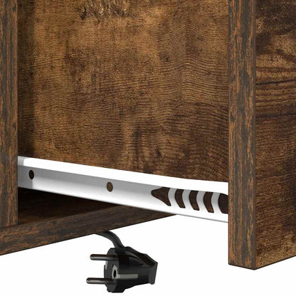 Bedside Cabinet with Drawer 2 pcs Smoked Oak 42 x 41 x 56 cm