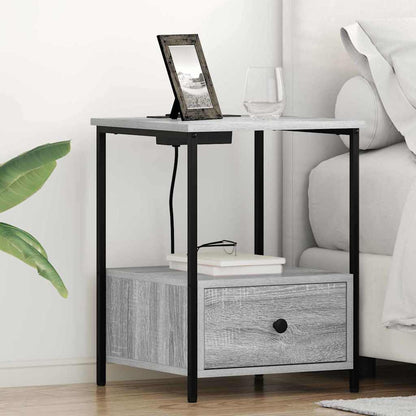 Bedside Cabinet with Drawer 2 pcs Grey Sonoma 42 x 41 x 56 cm