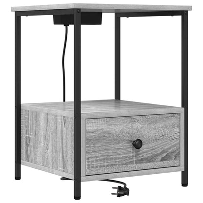 Bedside Cabinet with Drawer 2 pcs Grey Sonoma 42 x 41 x 56 cm