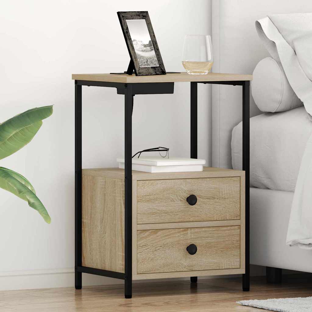 Bedside Cabinet Sonoma Oak 40 x 31 x 60 cm Engineered Wood