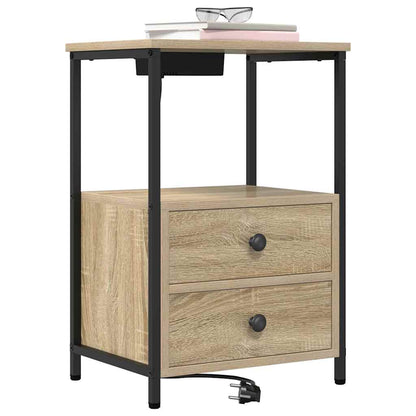 Bedside Cabinet Sonoma Oak 40 x 31 x 60 cm Engineered Wood