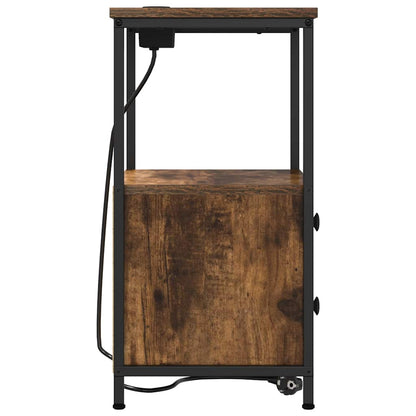 Bedside Cabinet with Drawer 2 pcs Smoked Oak 40 x 31 x 60 cm