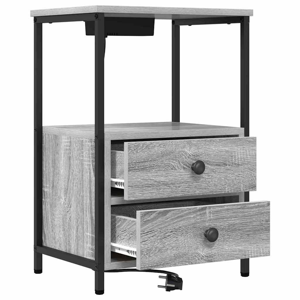 Bedside Cabinet Grey Sonoma 40 x 31 x 60 cm Engineered Wood