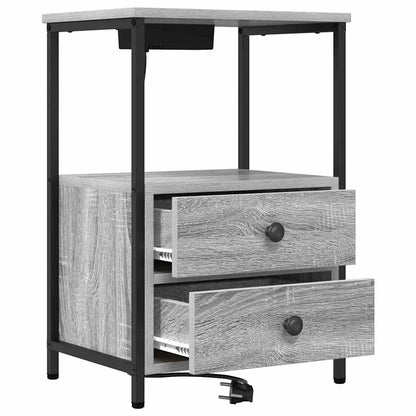 Bedside Cabinet Grey Sonoma 40 x 31 x 60 cm Engineered Wood
