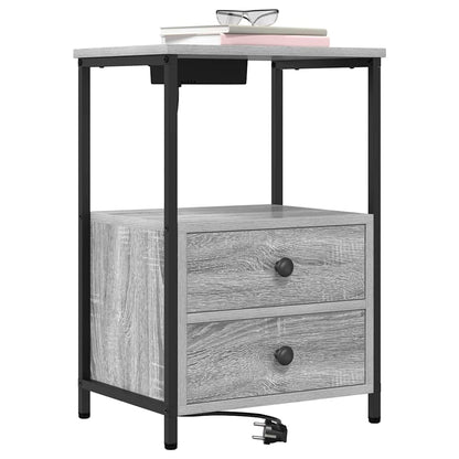 Bedside Cabinet Grey Sonoma 40 x 31 x 60 cm Engineered Wood