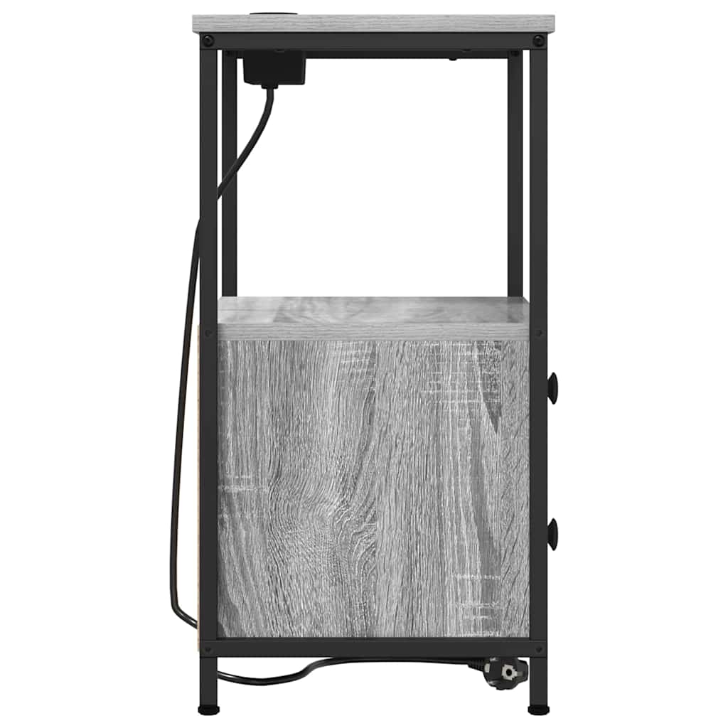Bedside Cabinet Grey Sonoma 40 x 31 x 60 cm Engineered Wood