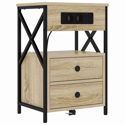 Bedside Cabinet Sonoma Oak 40 x 31 x 60 cm Engineered Wood