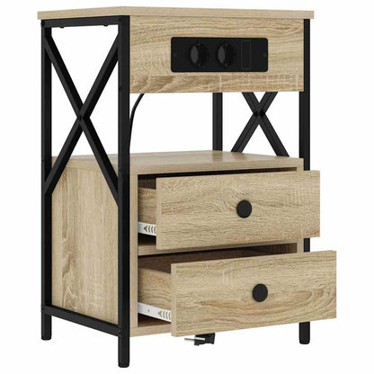 Bedside Cabinet Sonoma Oak 40 x 31 x 60 cm Engineered Wood