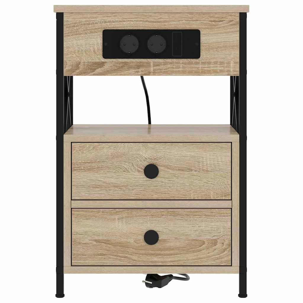 Bedside Cabinet Sonoma Oak 40 x 31 x 60 cm Engineered Wood