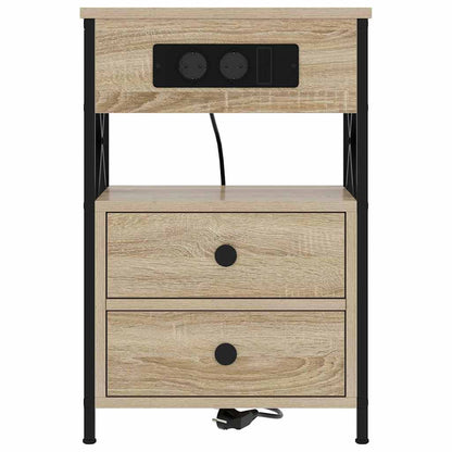 Bedside Cabinet Sonoma Oak 40 x 31 x 60 cm Engineered Wood
