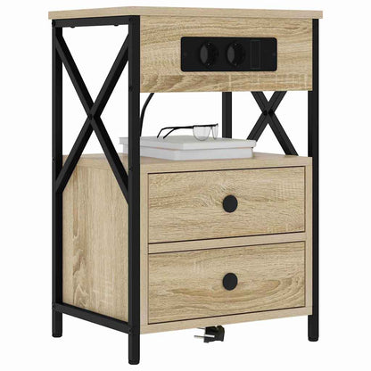 Bedside Cabinet Sonoma Oak 40 x 31 x 60 cm Engineered Wood