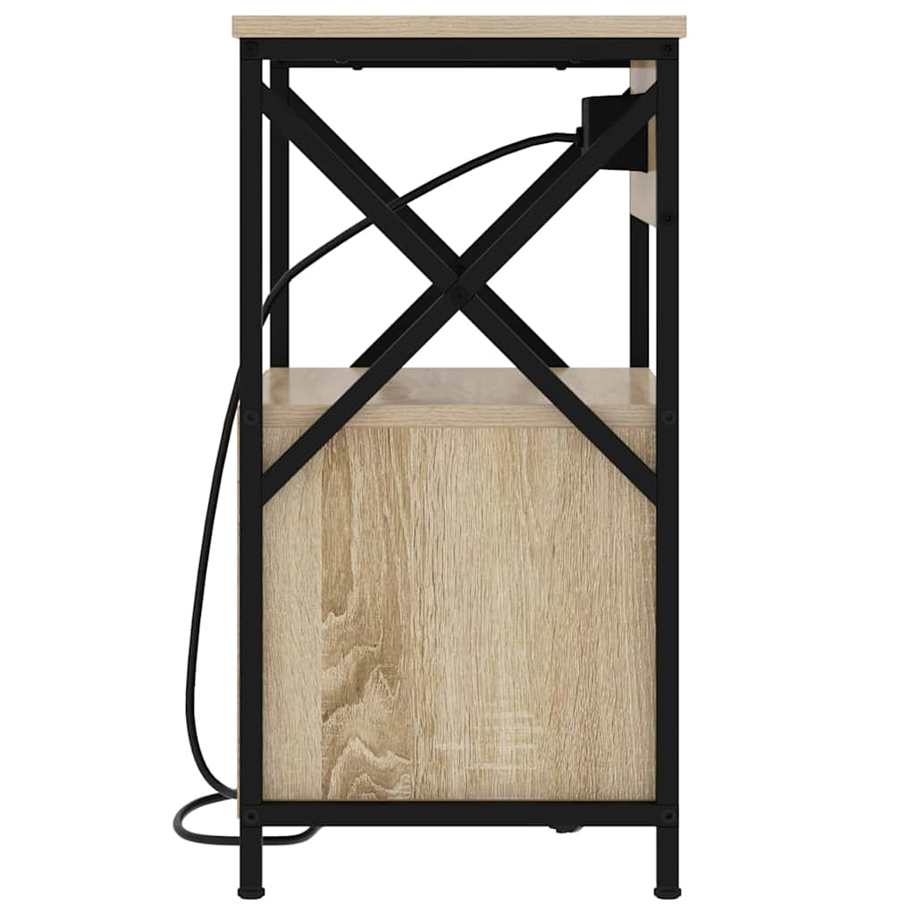 Bedside Cabinet Sonoma Oak 40 x 31 x 60 cm Engineered Wood