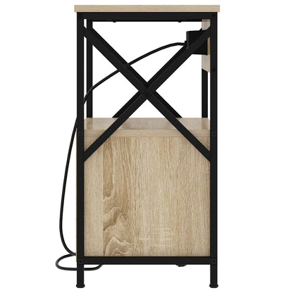 Bedside Cabinet Sonoma Oak 40 x 31 x 60 cm Engineered Wood
