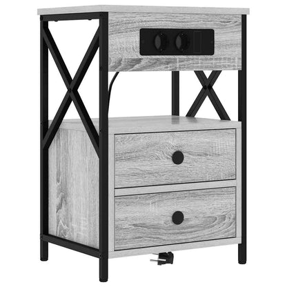 Bedside Cabinet Grey Sonoma 40 x 31 x 60 cm Engineered Wood