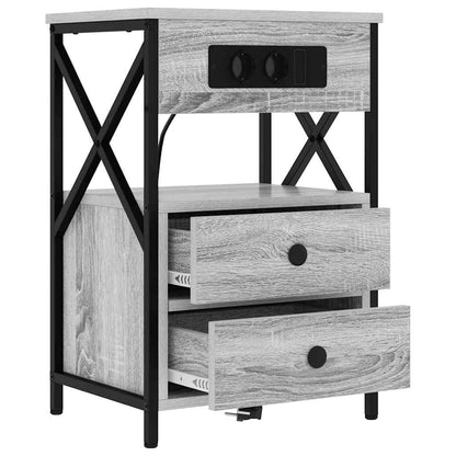 Bedside Cabinet Grey Sonoma 40 x 31 x 60 cm Engineered Wood