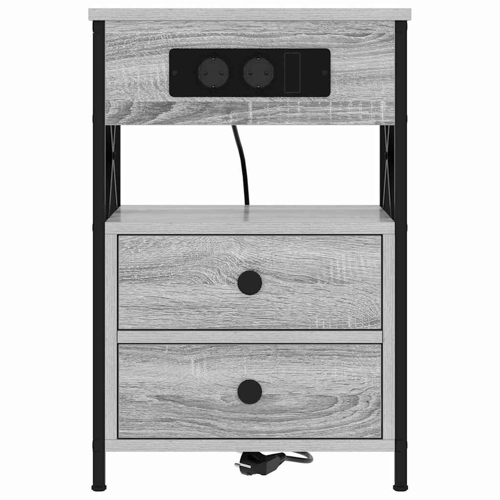Bedside Cabinet Grey Sonoma 40 x 31 x 60 cm Engineered Wood