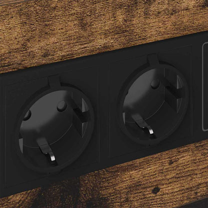 Bedside Cabinet Smoked oak 40 x 31 x 60 cm Engineered wood