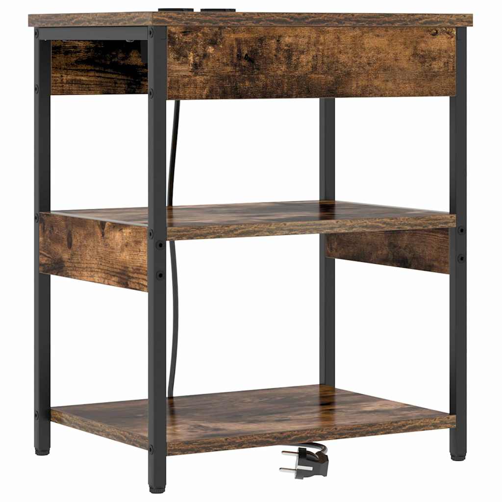 Bedside Cabinet Smoked Oak 41 x 31 x 51 cm Engineered Wood